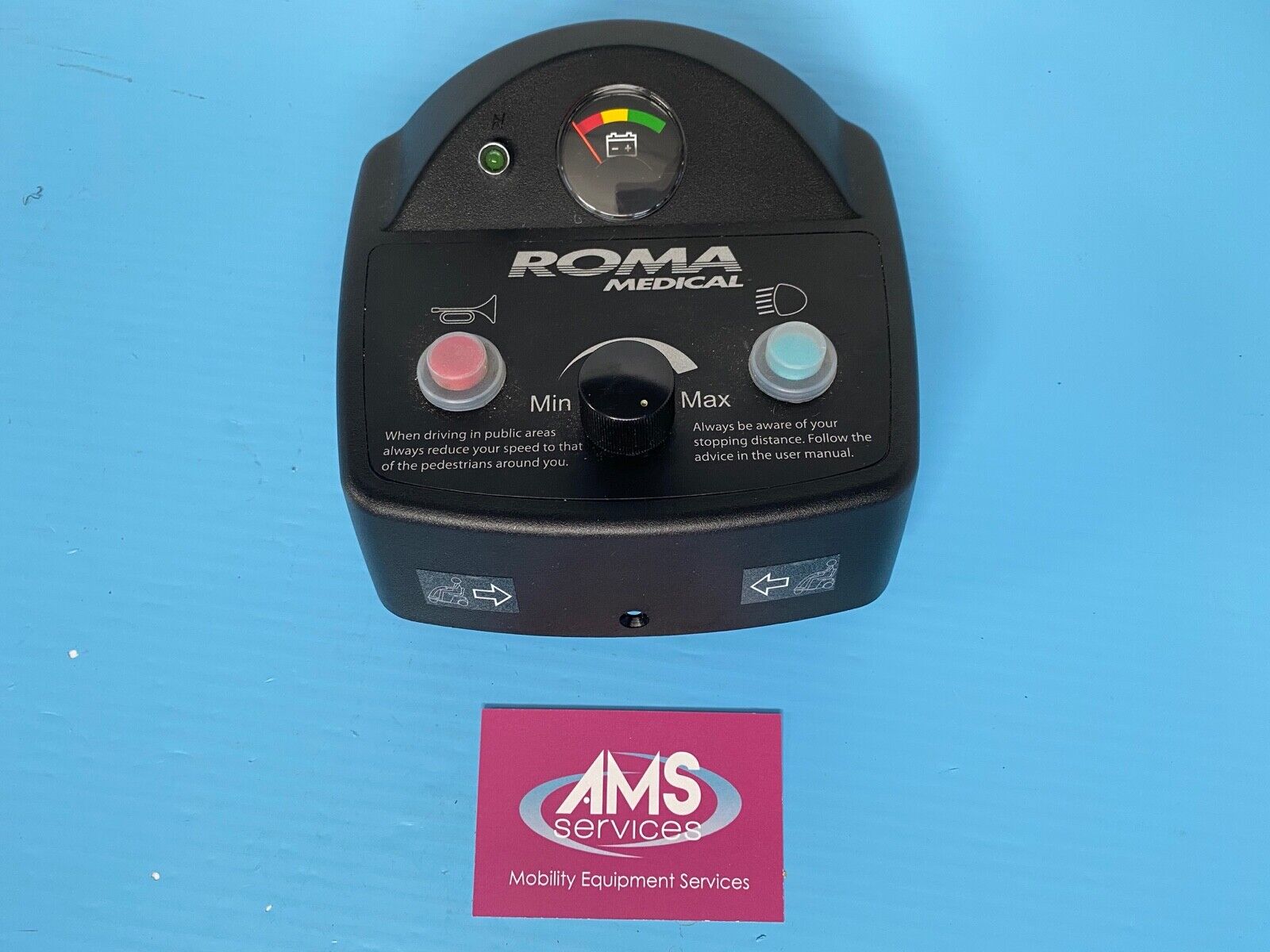 Roma Medical Sorrento Mobility Scooter Tiller Control Panel Speed