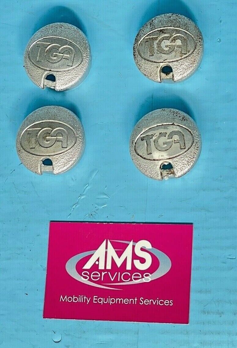 TGA Eclipse 4mph Mobility Scooter 4 X Wheel Centre Hub Caps Parts AMS