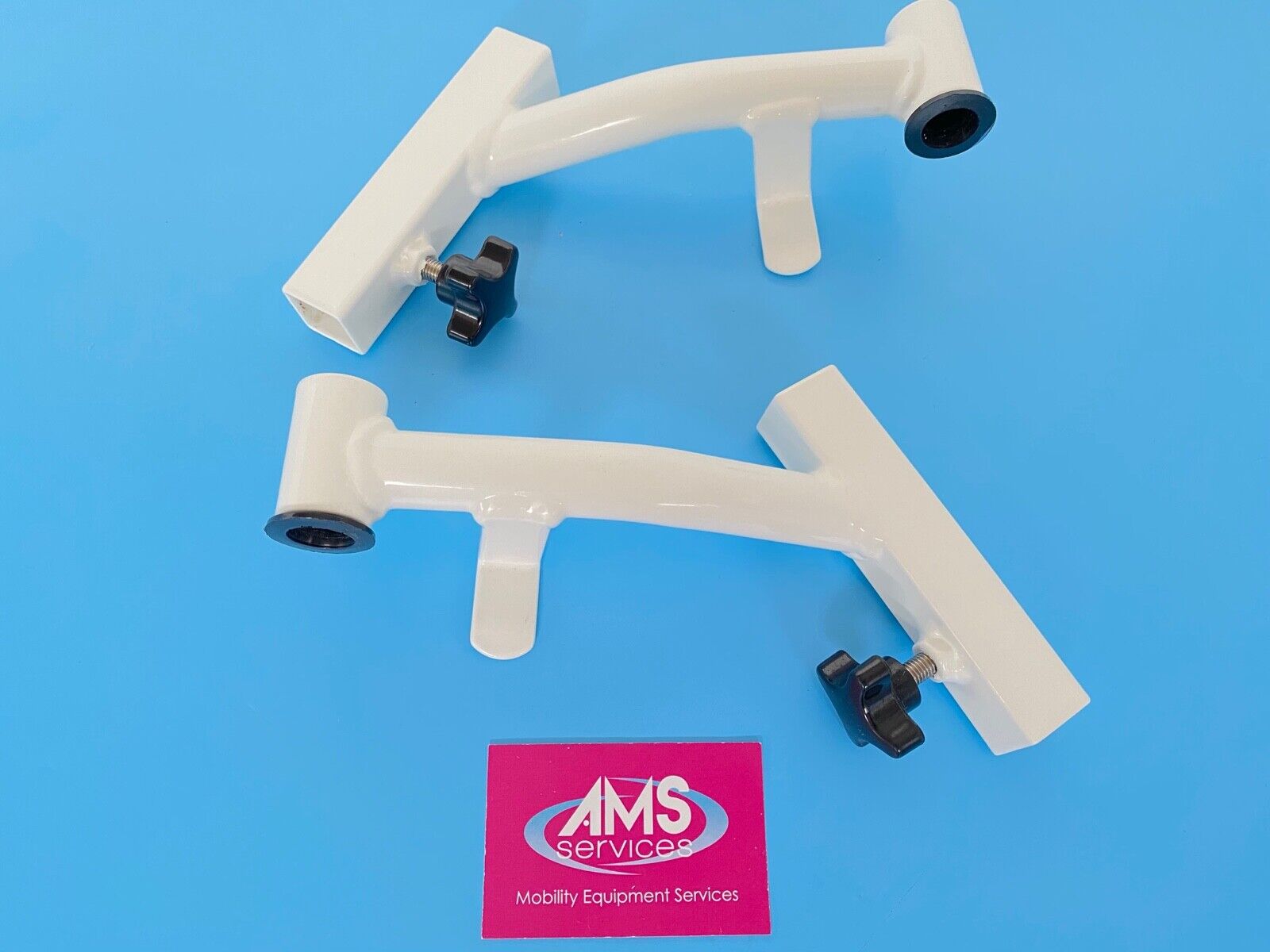 Pair of Freeway Shower / Commode Chair Footrests / Leg Rest Hangars