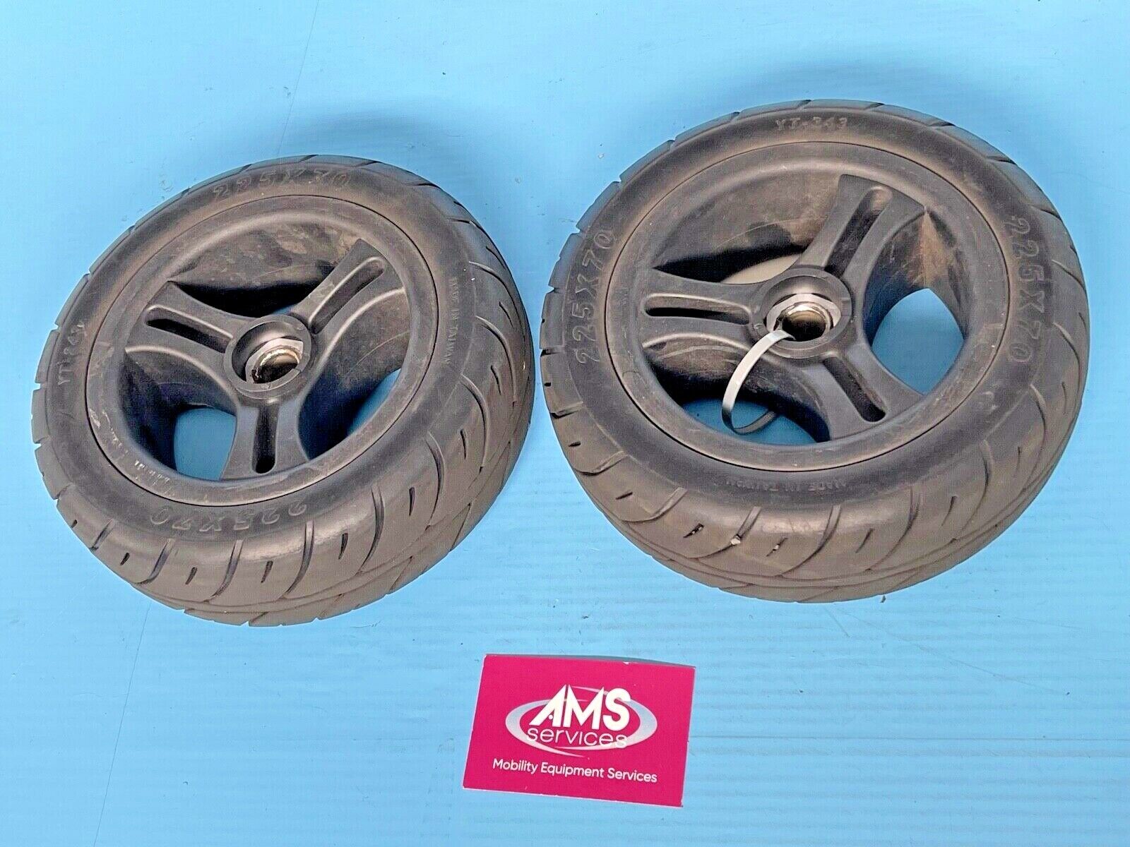 Pair of Care Co Abilize Stride Sport Mobility Scooter Rear Wheels