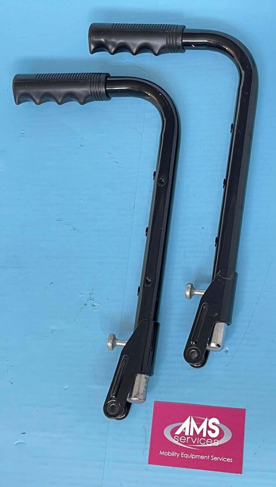 Pair of Lomax Remploy / Invacare Ben 9+ Wheelchair Folding Push Handles