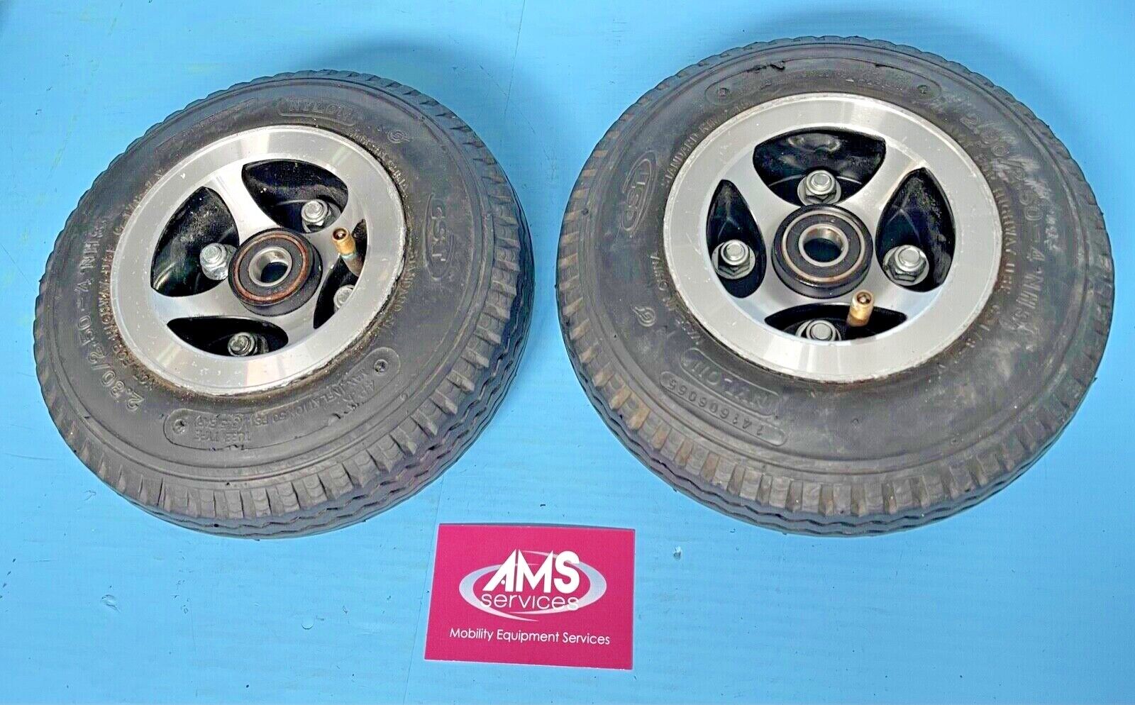 Pair of Rascal Vantage X Mobility Scooter Front Wheels & Tubed Tyres