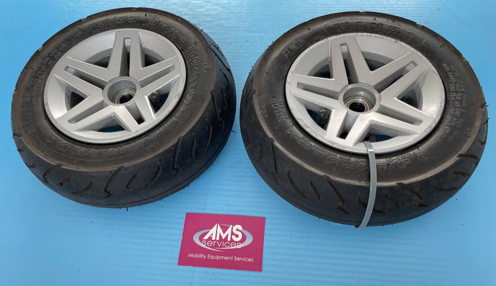 Kymco Komfi 8 EQ35 JA 8mph Mobility Scooter Front Wheels & Tubed Tyres