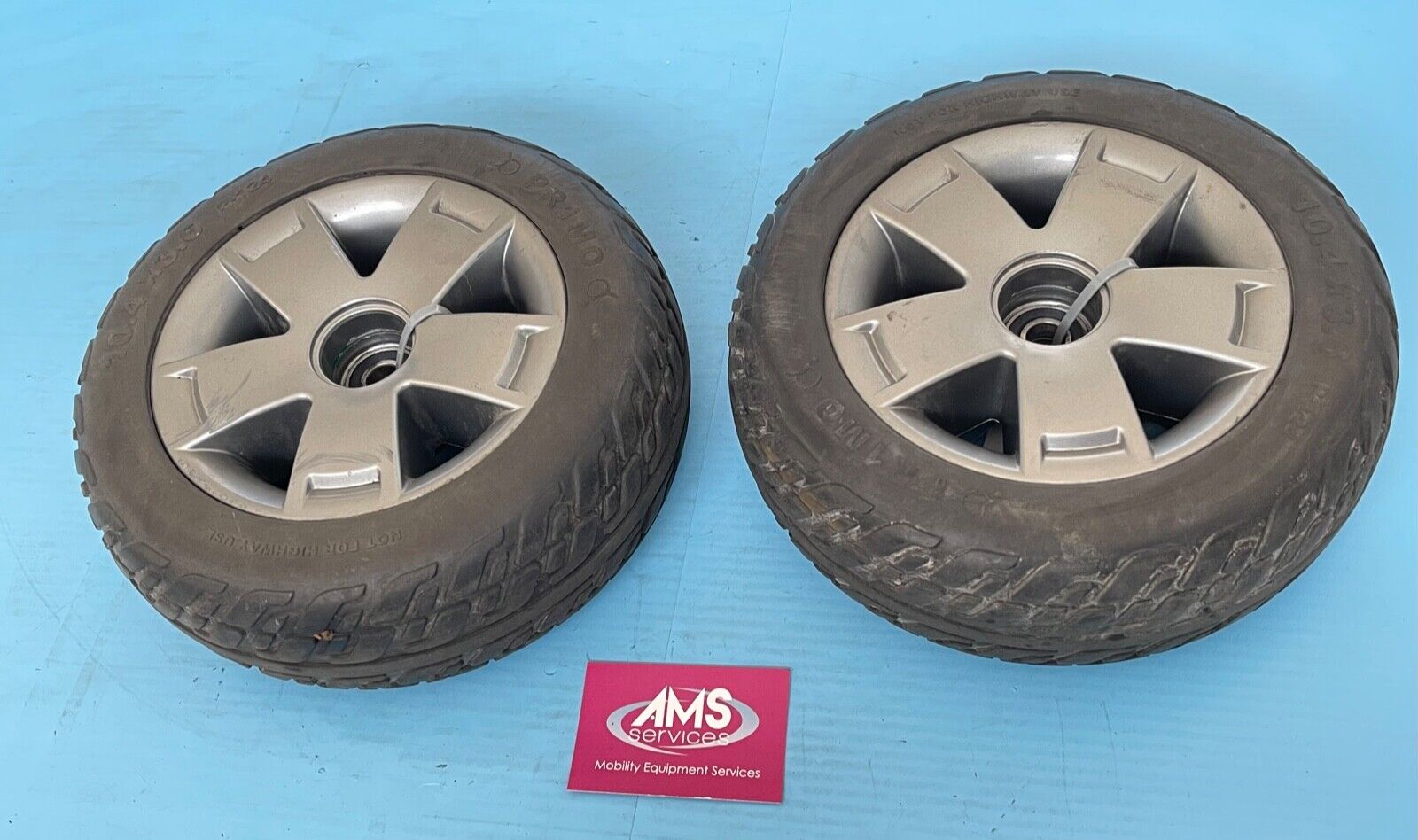 Pair, Pride Colt Deluxe 6mph Mobility Scooter Front Wheels & Solid