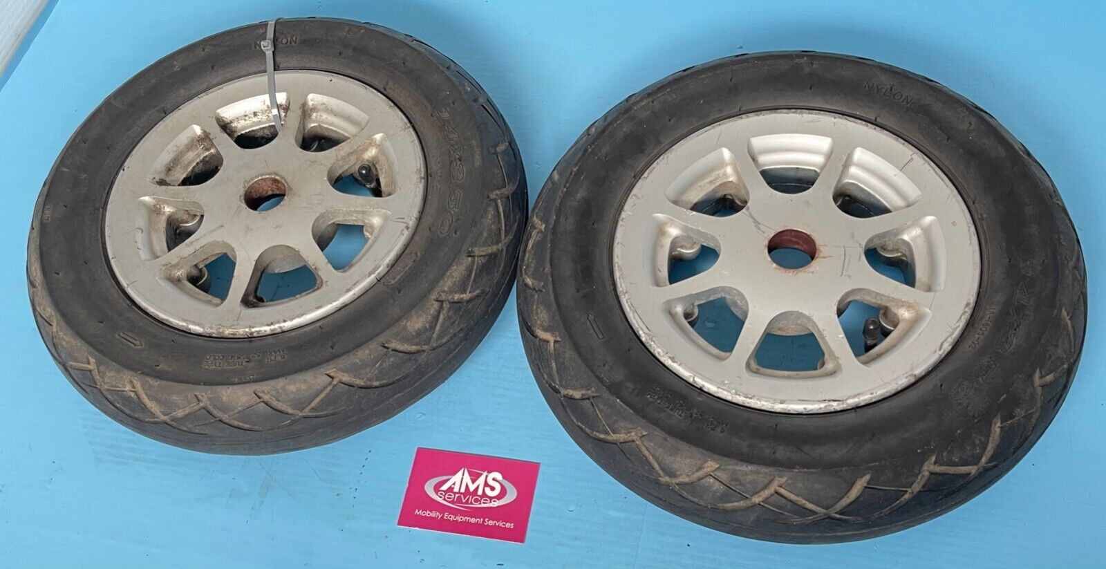 Eden Roadmaster Plus 8mph Mobility Scooter Front / Rear Wheels & Tubed Tyres E AMS