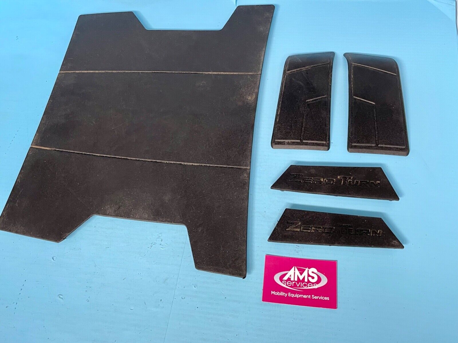 Pride Zero Turn 10 Mobility Scooter Set of Rubber Floor Mats & Inserts Parts AMS