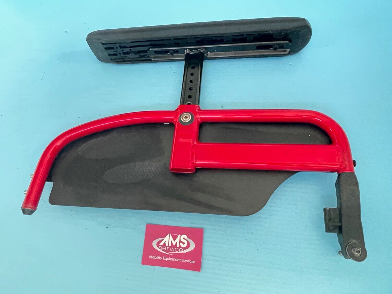 Invacare Action 2000 Wheelchair Right Swing Up Red Armrest & Arm Pad AMS